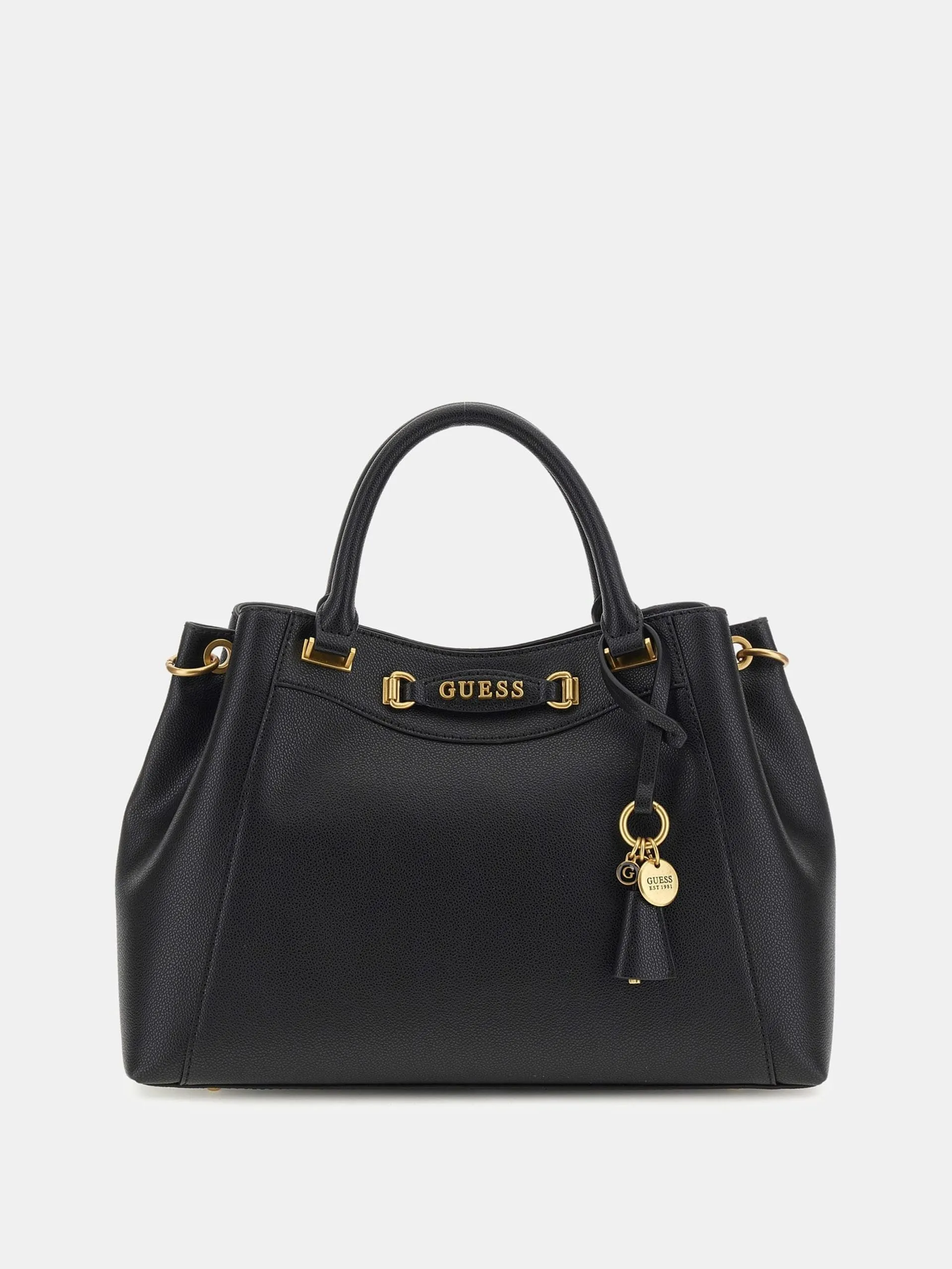 Borsa a mano emera charm logo guess