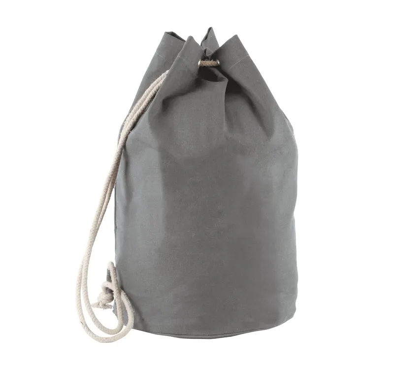 Borsa con coulisse in cotone blu scuro