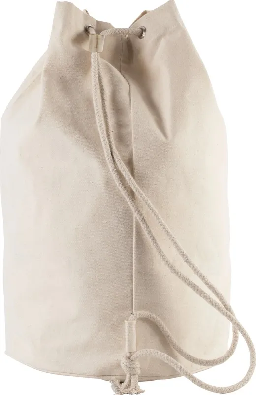 Borsa con coulisse in cotone blu scuro