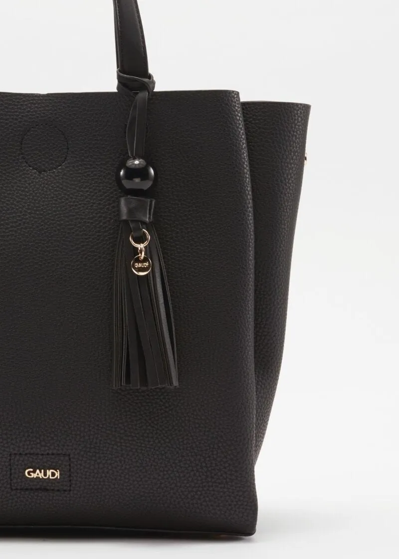 Borsa con manici a contrasto colore