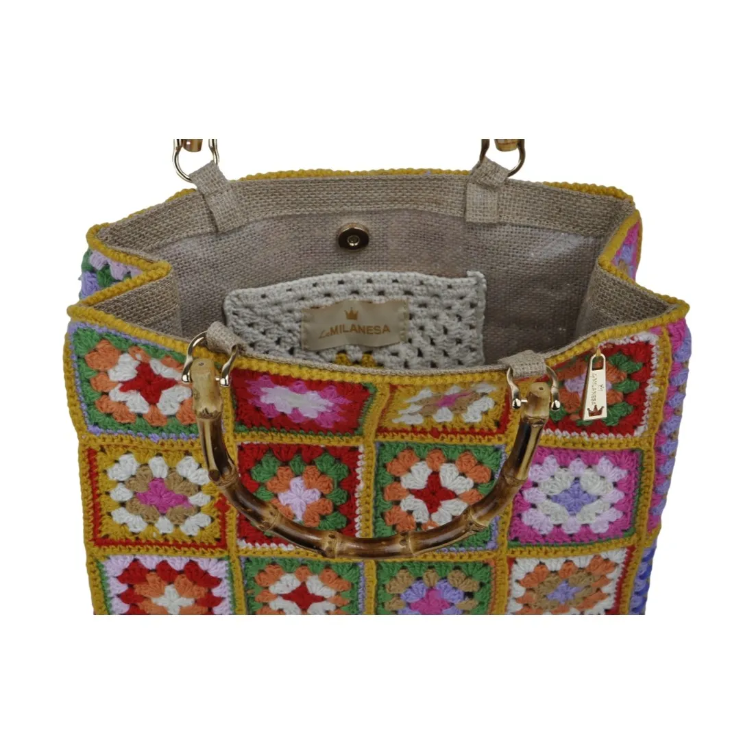 BORSA CROCHET MEDIA DUE MANICI LA MILANESA XWC2 O