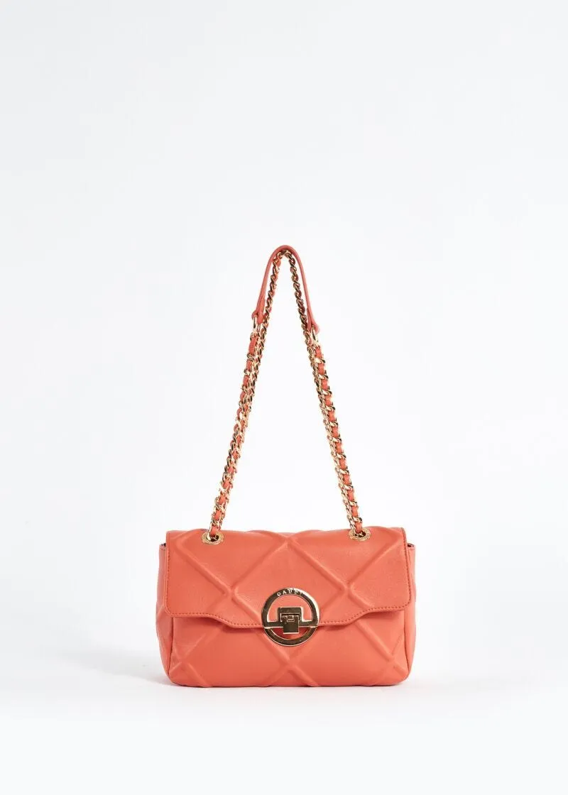 Borsa shoulder in similpelle a rombi
