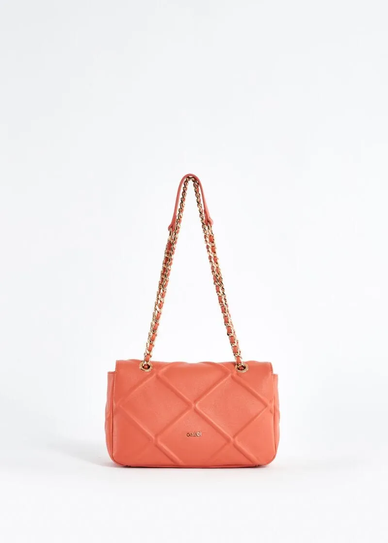 Borsa shoulder in similpelle a rombi
