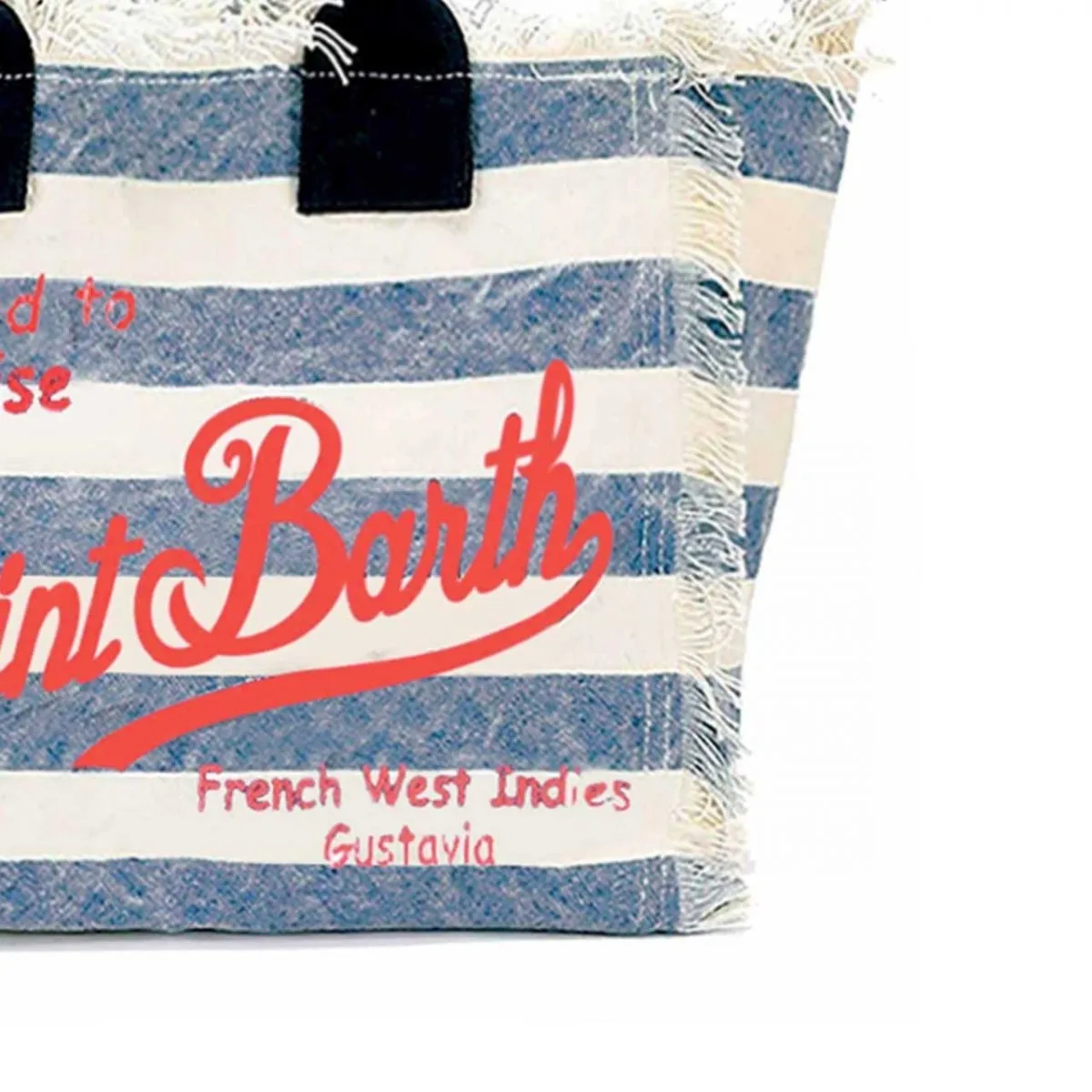 Borsa Vanity in Canvas a Righe