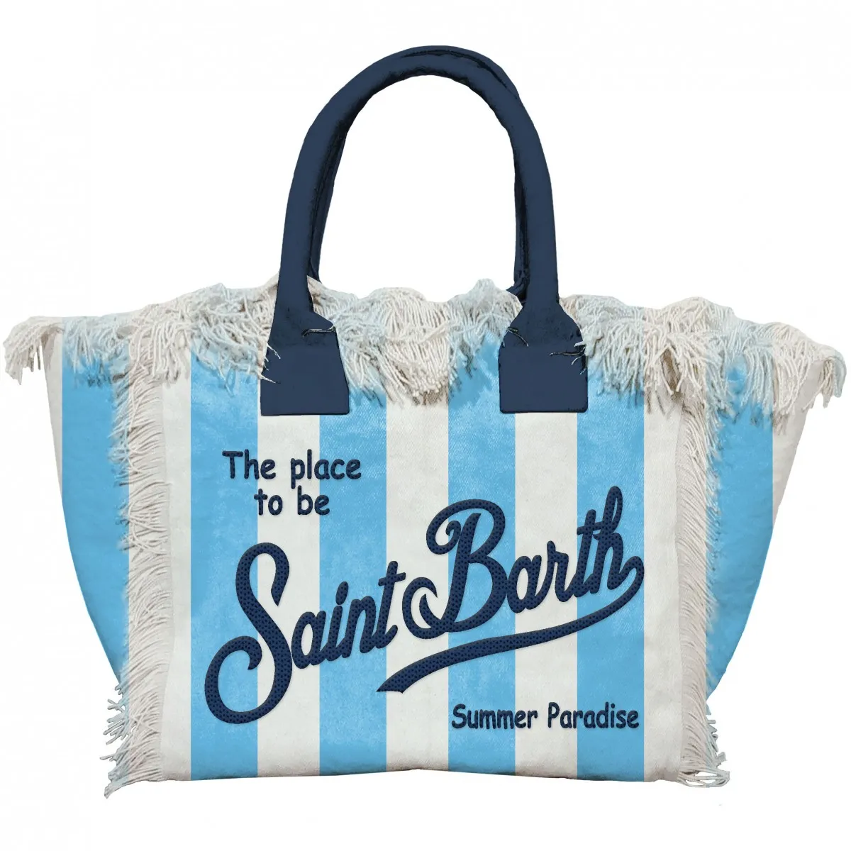 Borsa Vanity Tina A Righe Azzurre