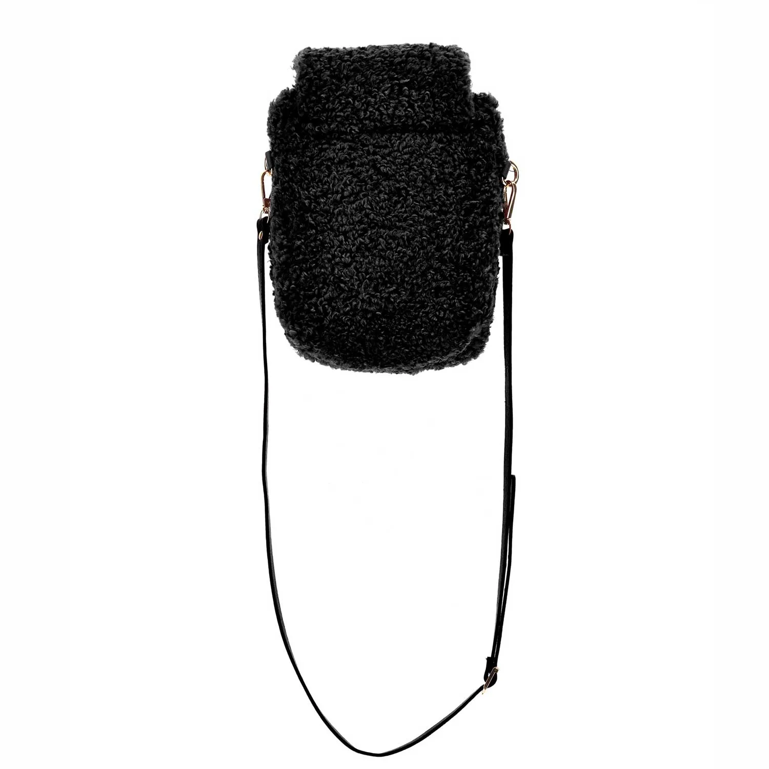 Borsetta Peluche Monnalisa Nera Con Tracolla