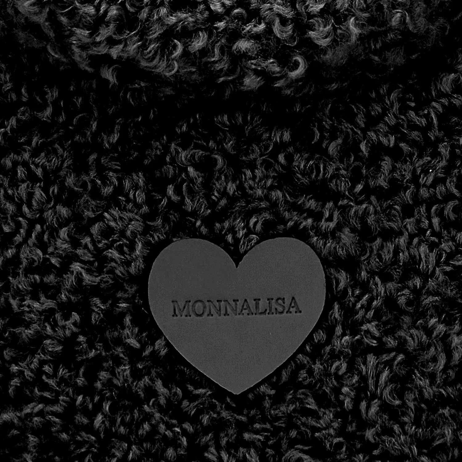 Borsetta Peluche Monnalisa Nera Con Tracolla
