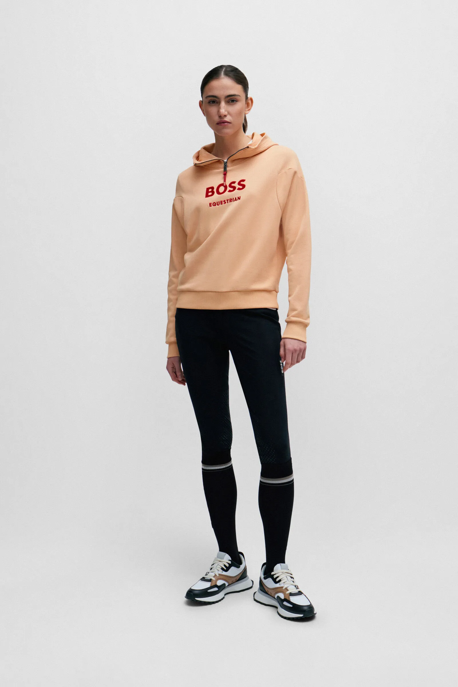 Boss Faye Logo Felpa con Cappuccio e Zip