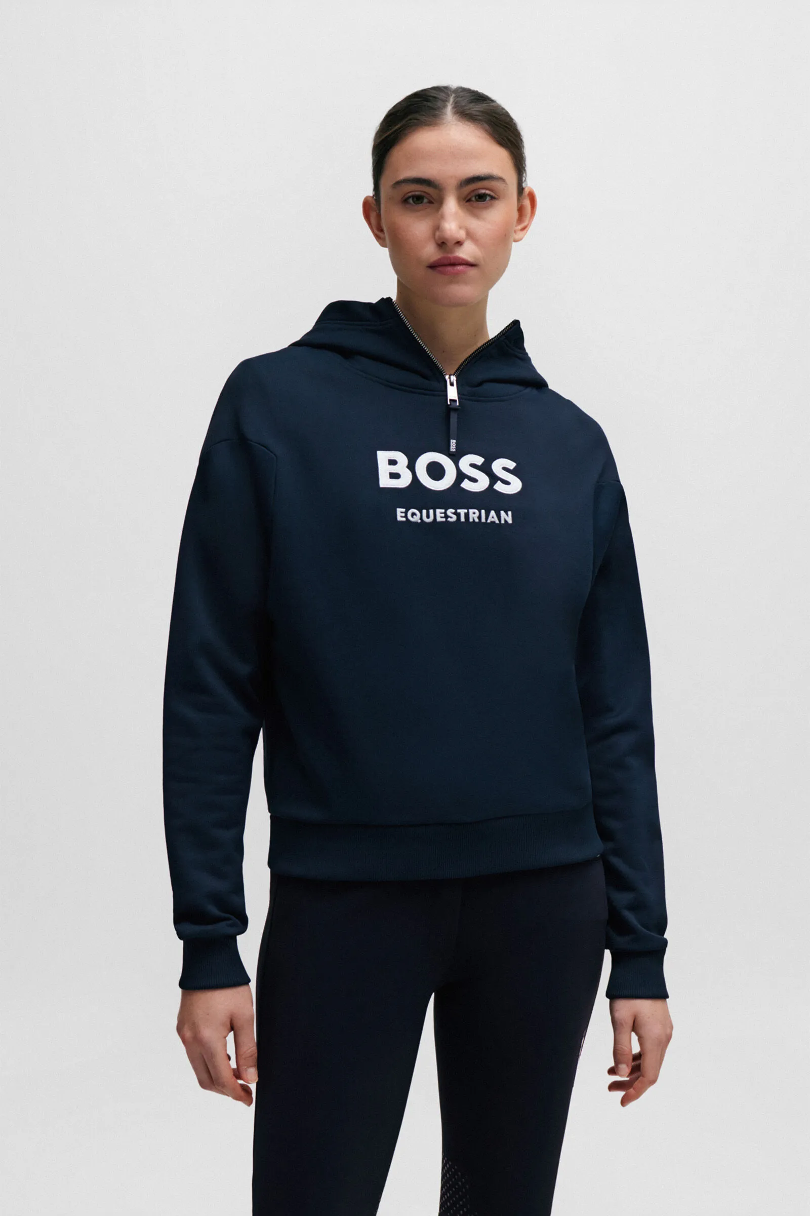 Boss Faye Logo Felpa con Cappuccio e Zip