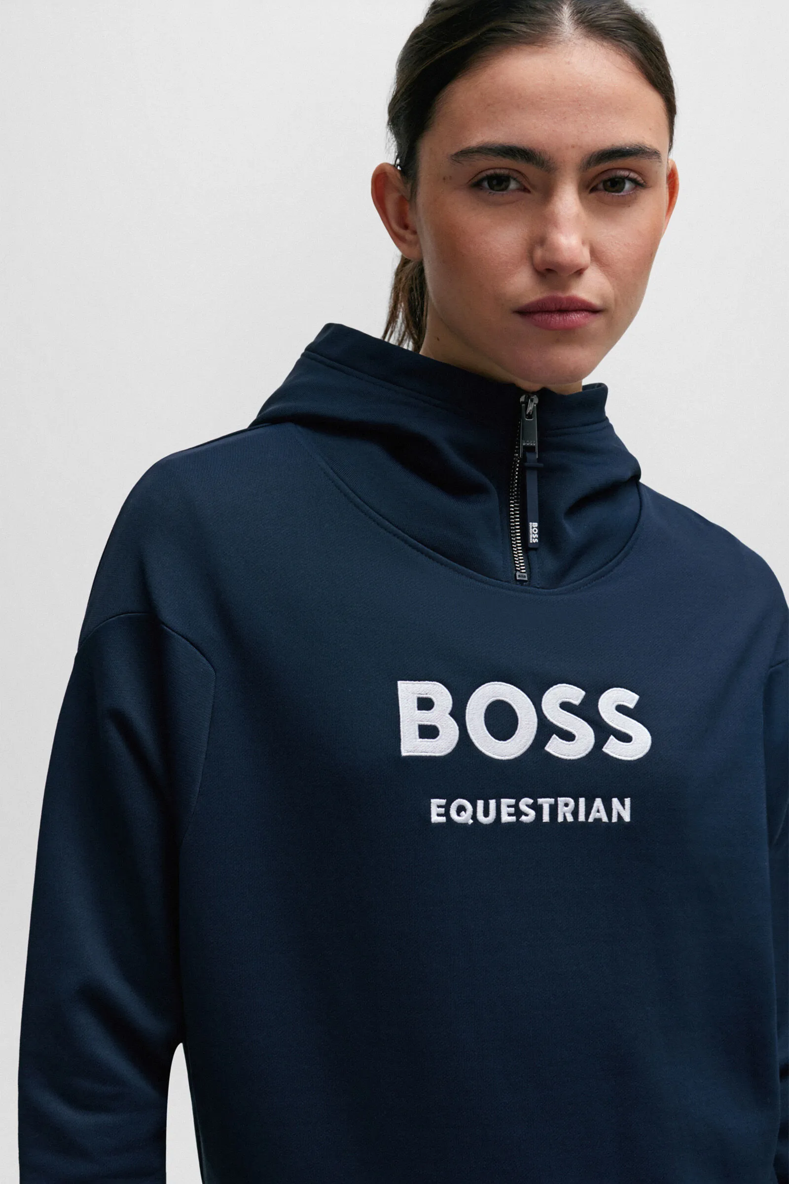 Boss Faye Logo Felpa con Cappuccio e Zip