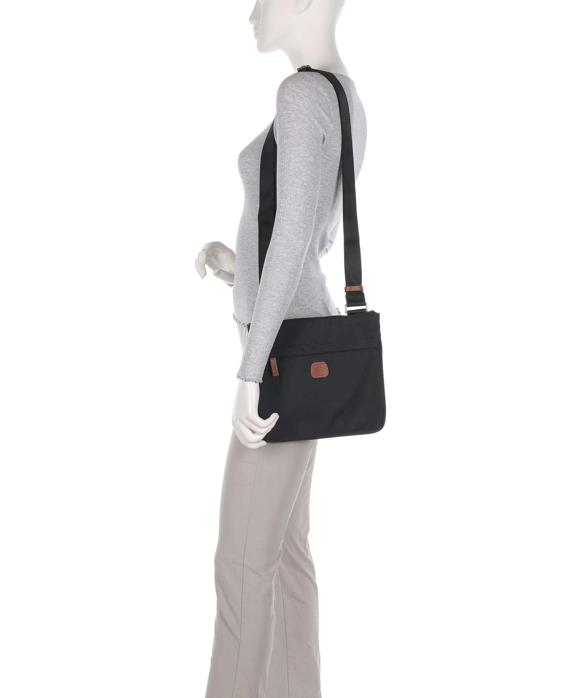  Brics X-Collection Borsa a tracolla nylon riciclato nero  