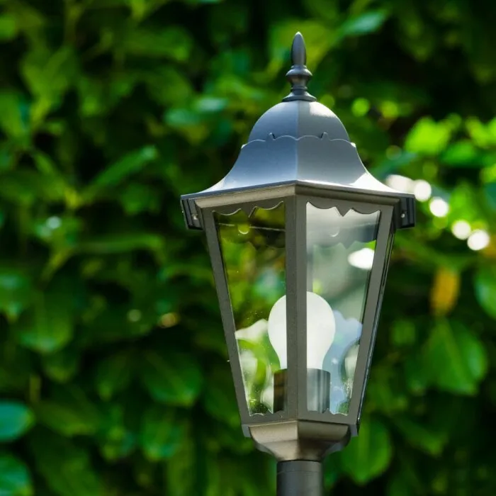 Bristol Lampada da terra per esterno Nero, Trasparente, chiaro, 1-Luce