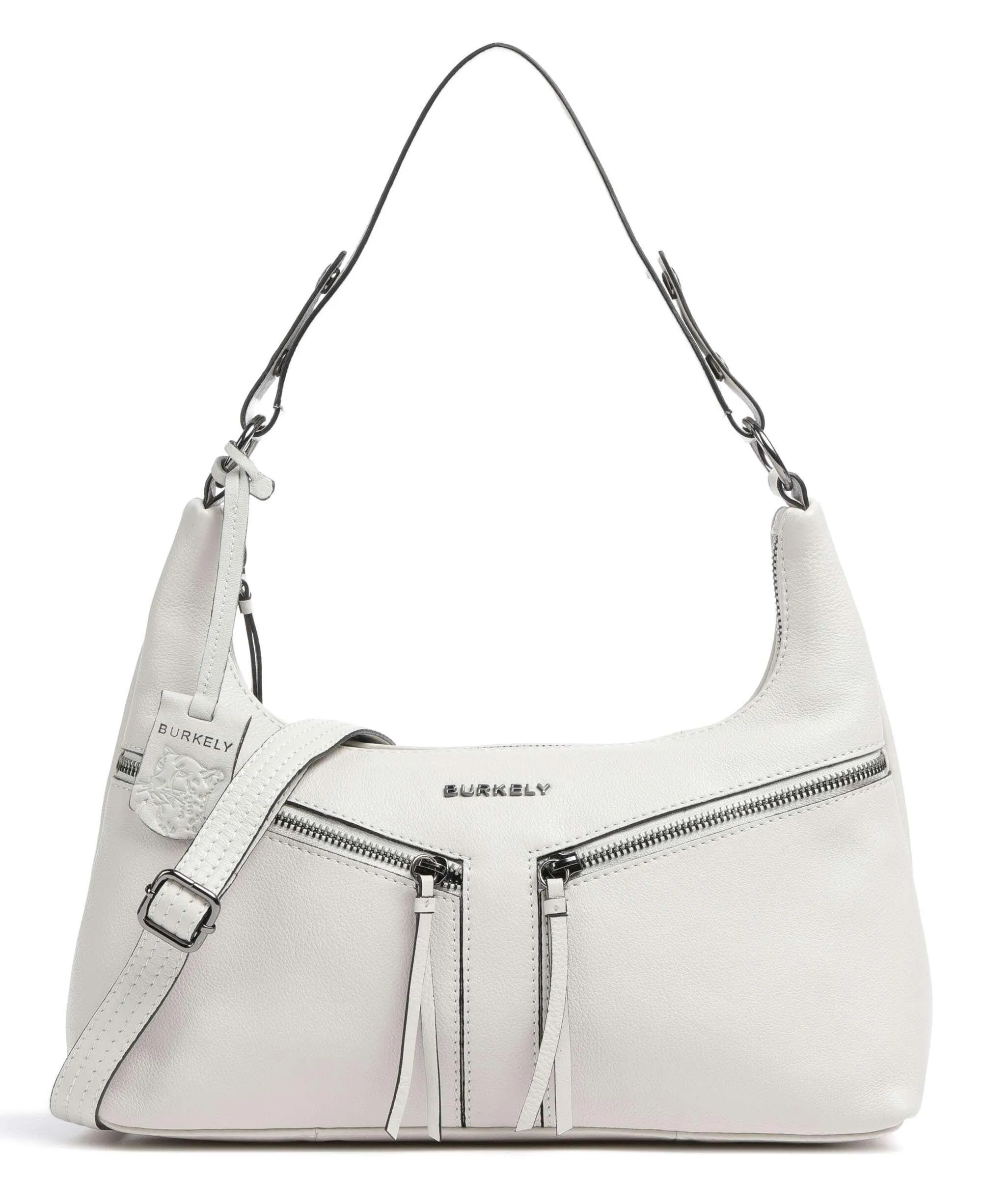  Burkely Rock Ruby Borsa hobo pelle granulata bianco  