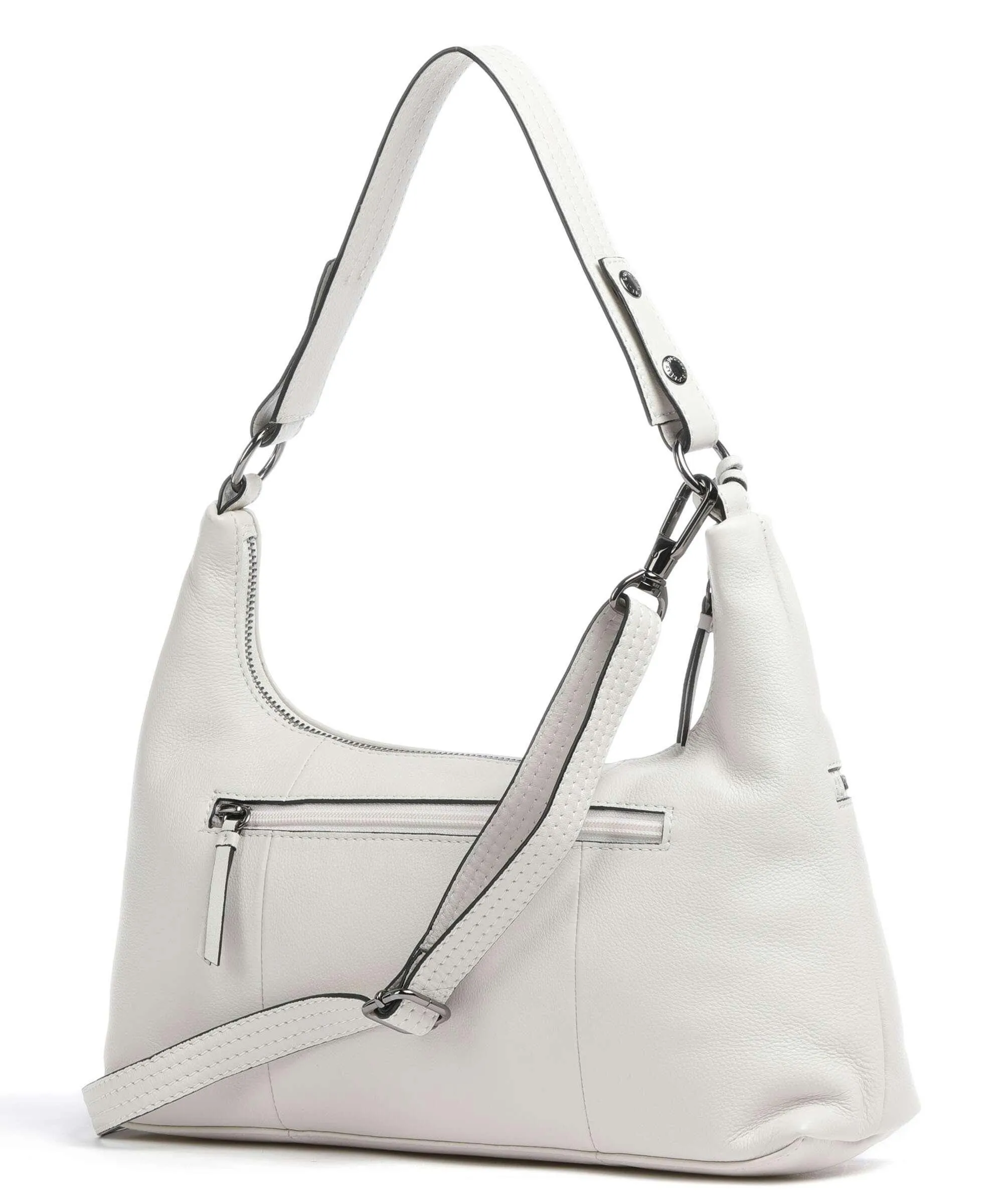  Burkely Rock Ruby Borsa hobo pelle granulata bianco  