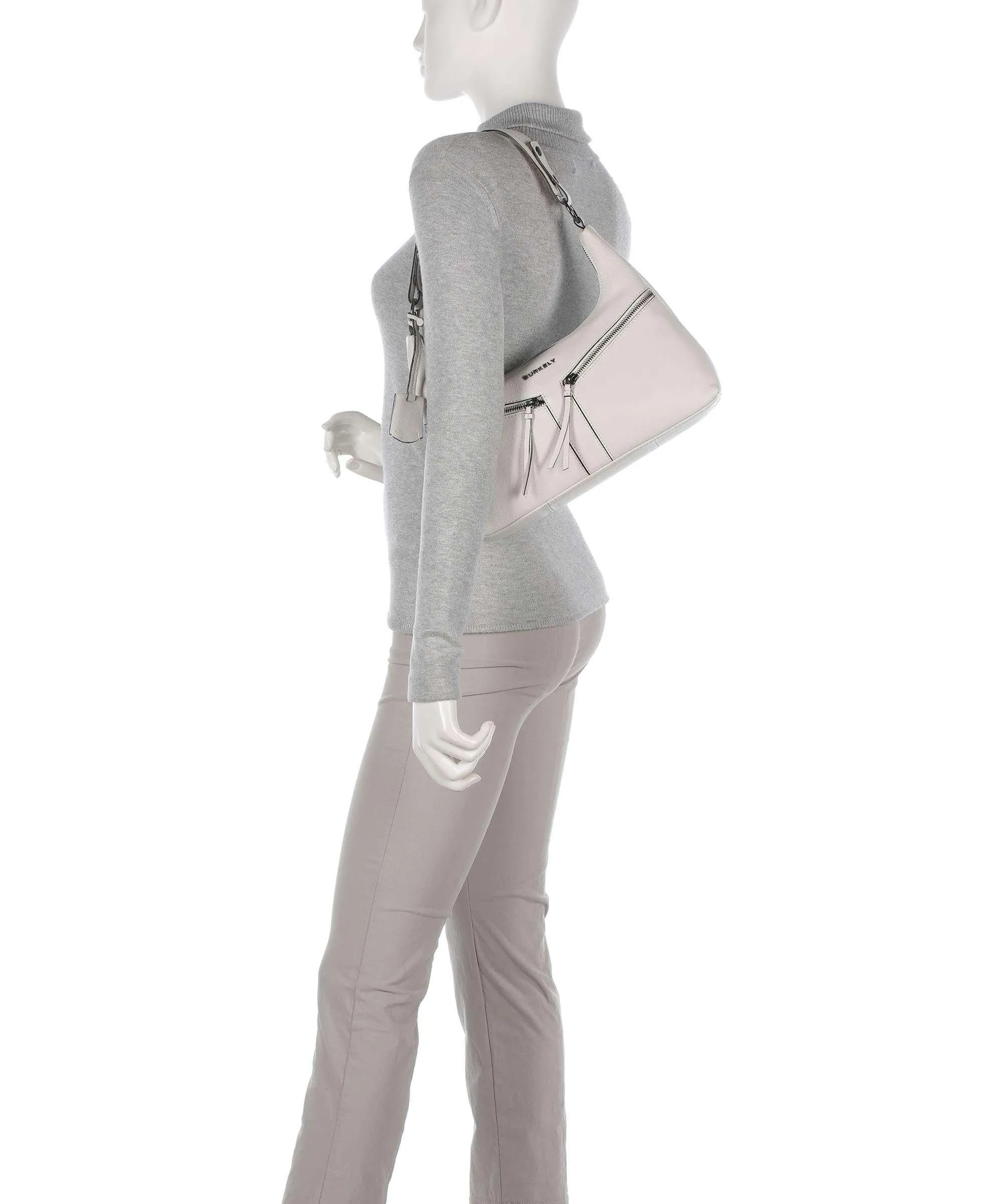 Burkely Rock Ruby Borsa hobo pelle granulata bianco  