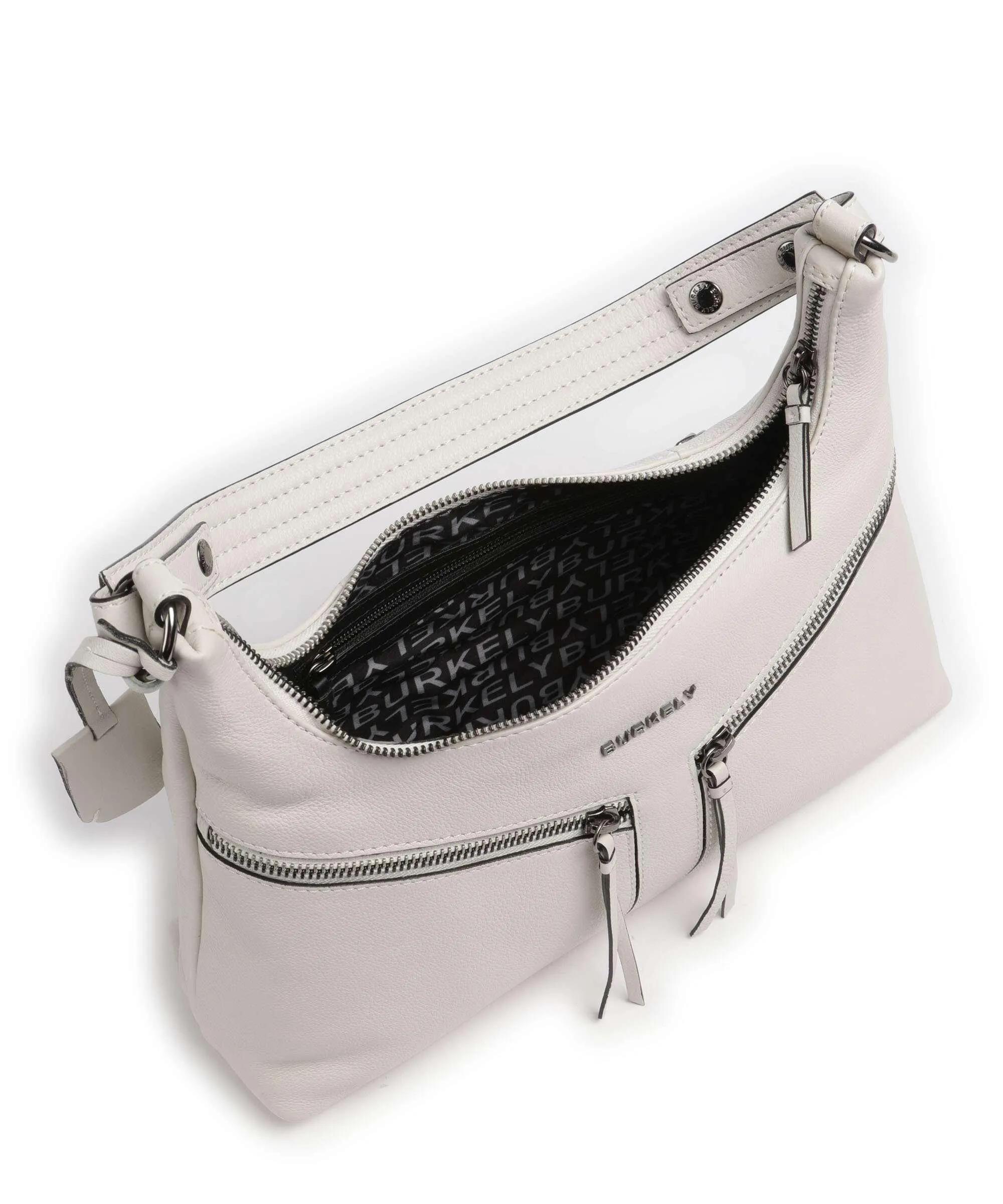  Burkely Rock Ruby Borsa hobo pelle granulata bianco  