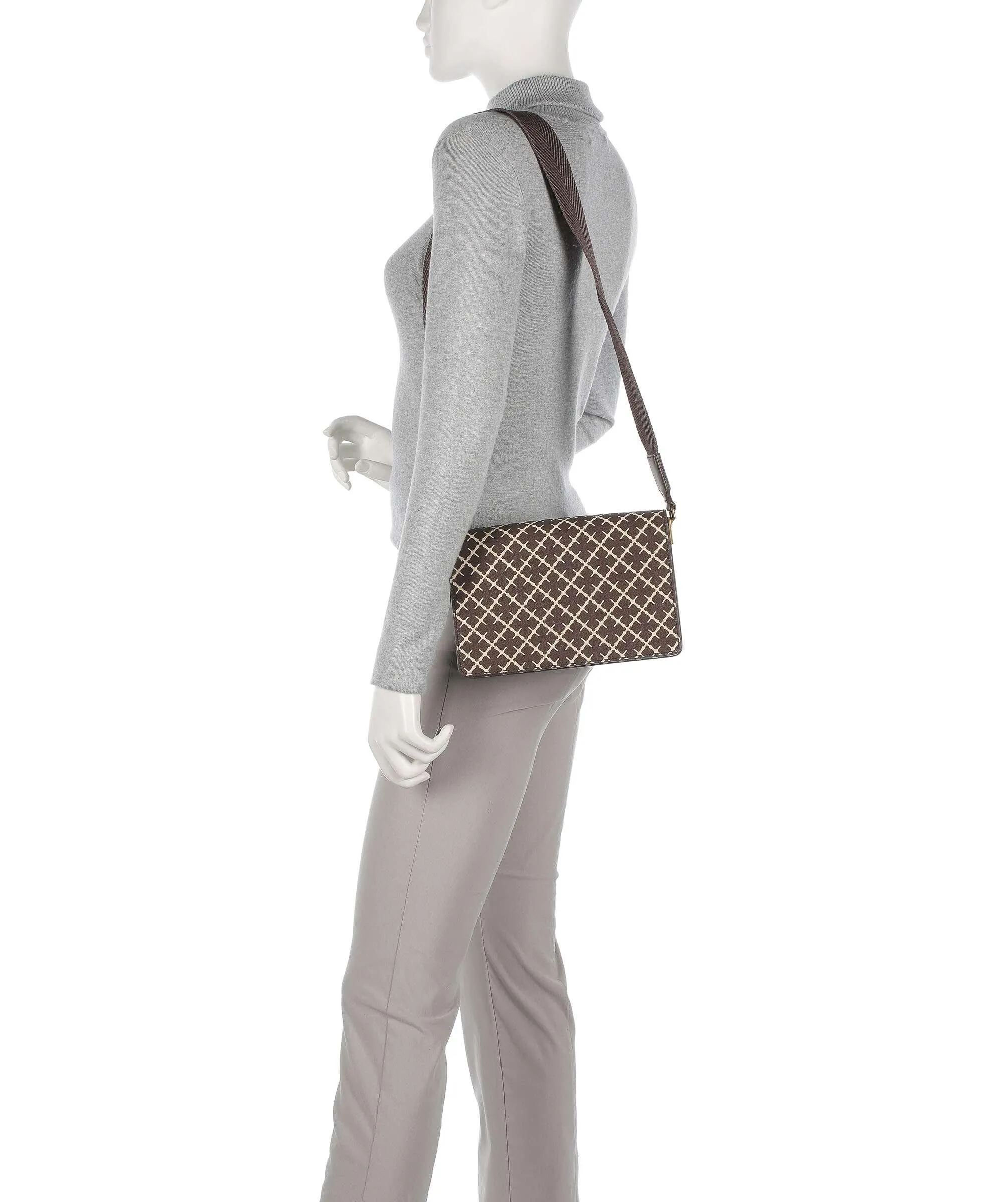  by Malene Birger Loenna Borsa a tracolla pelle sintetica marrone scuro  