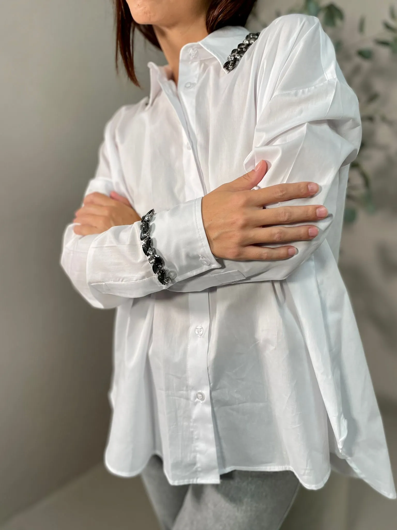 Camicia Catena Strass