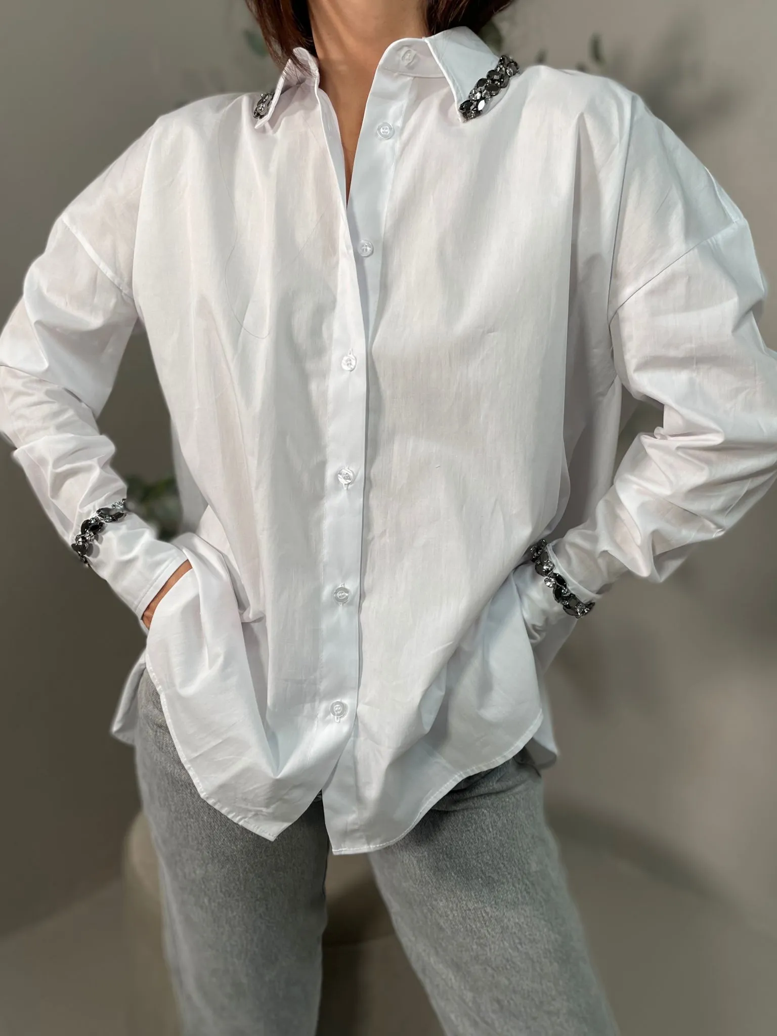 Camicia Catena Strass