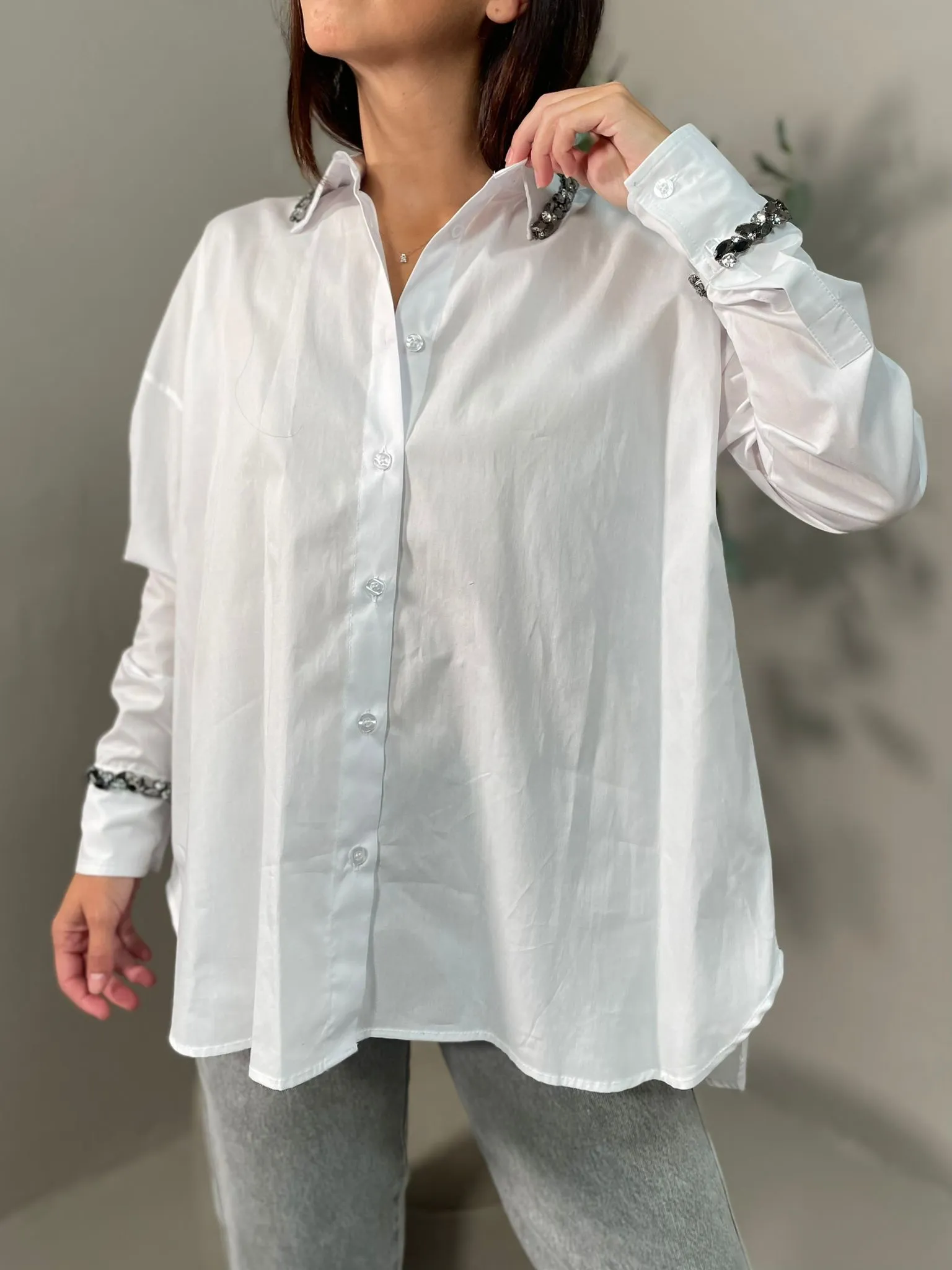 Camicia Catena Strass