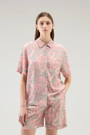 Camicia con stampa tropical                                                                                Coral Sand Flower