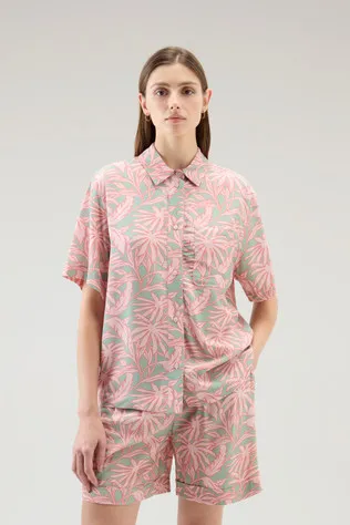 Camicia con stampa tropical                                                                                Coral Sand Flower