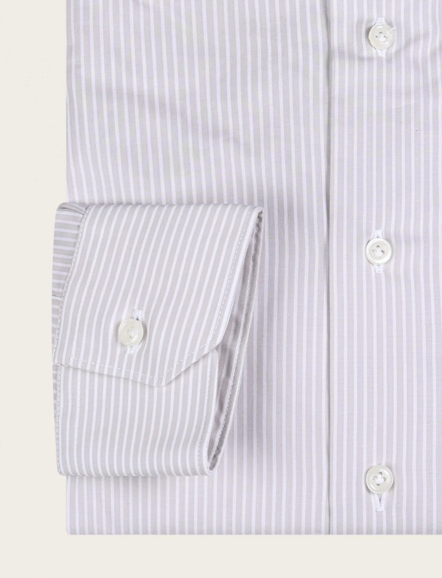 Camicia in cotone a righe piccole