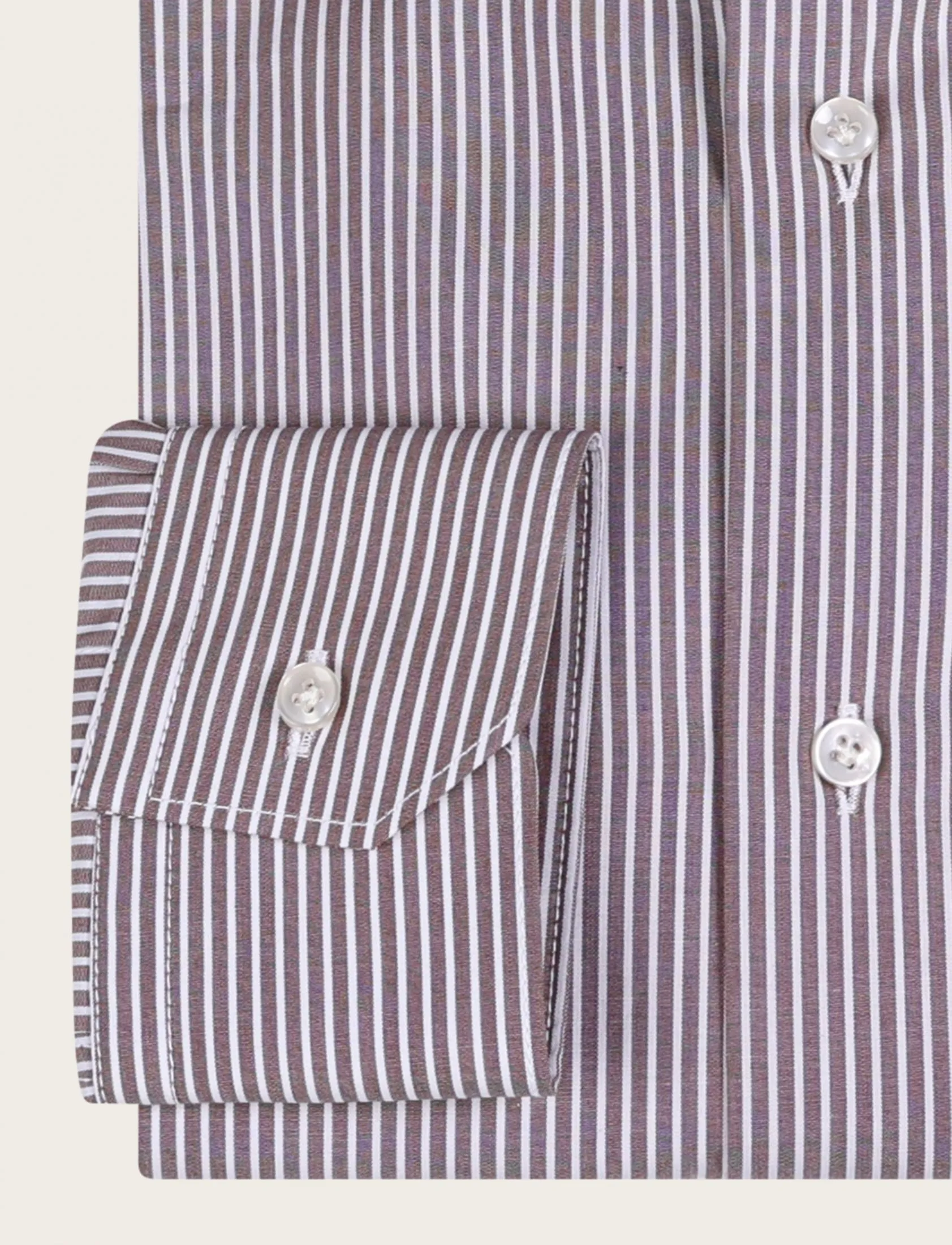 Camicia in cotone a righe piccole