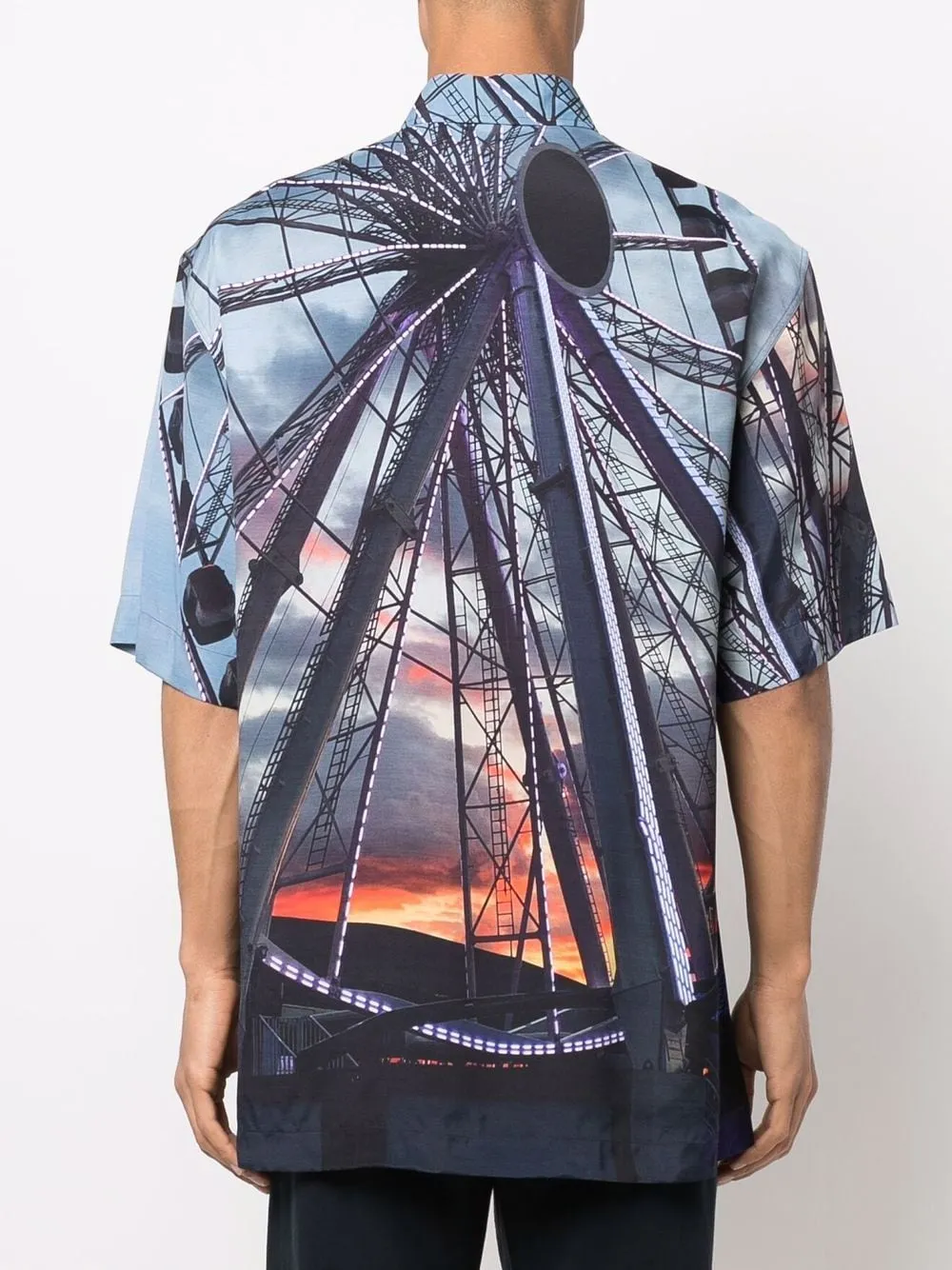 camicia manica coerta con stampa