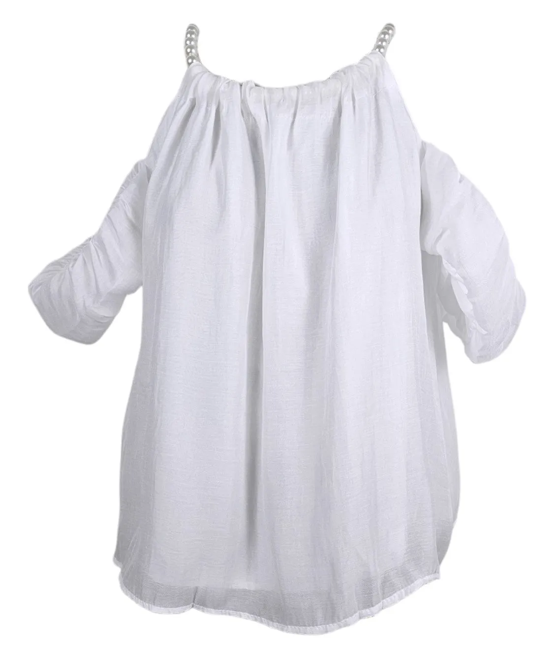 Camicia oversize con perle