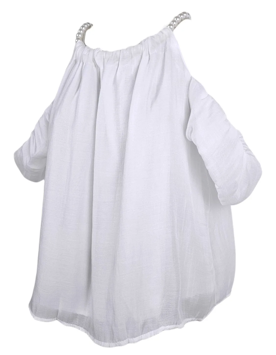 Camicia oversize con perle