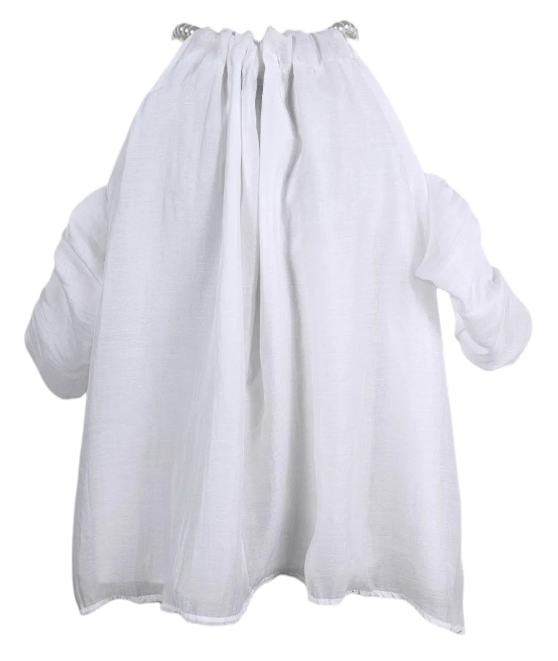 Camicia oversize con perle