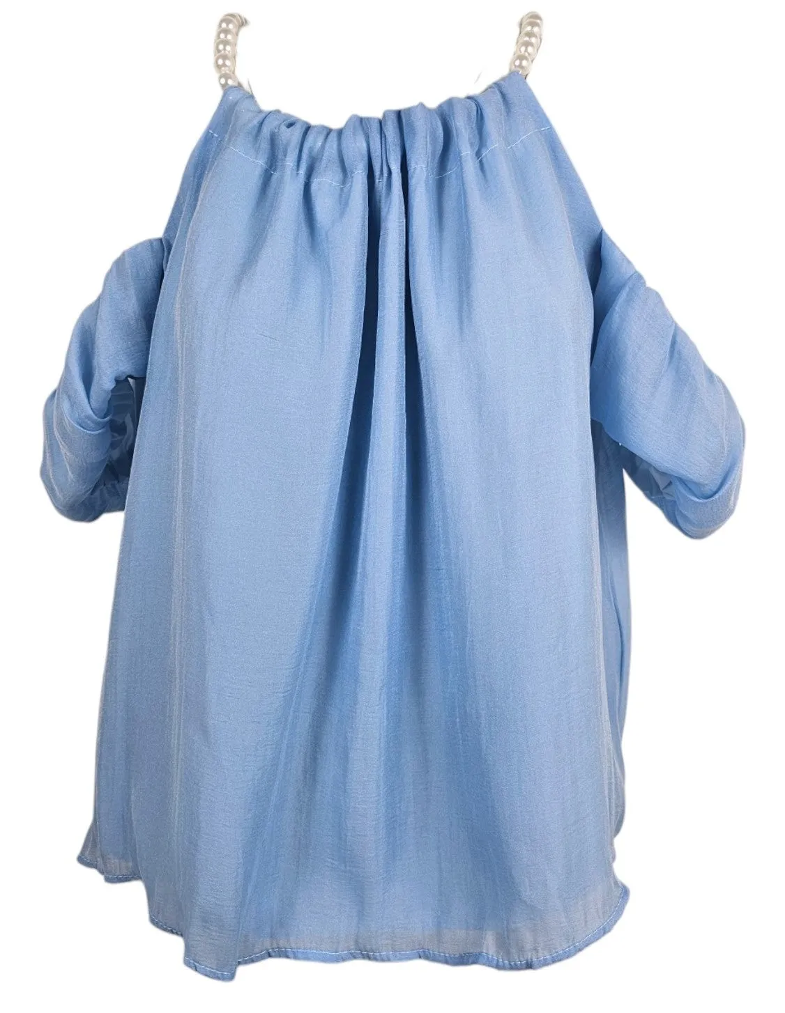 Camicia oversize con perle