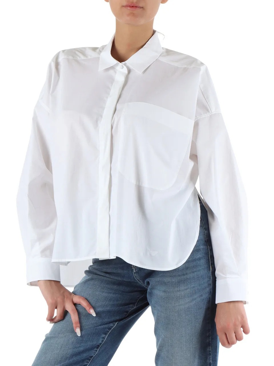 Camicia oversize in popeline di cotone