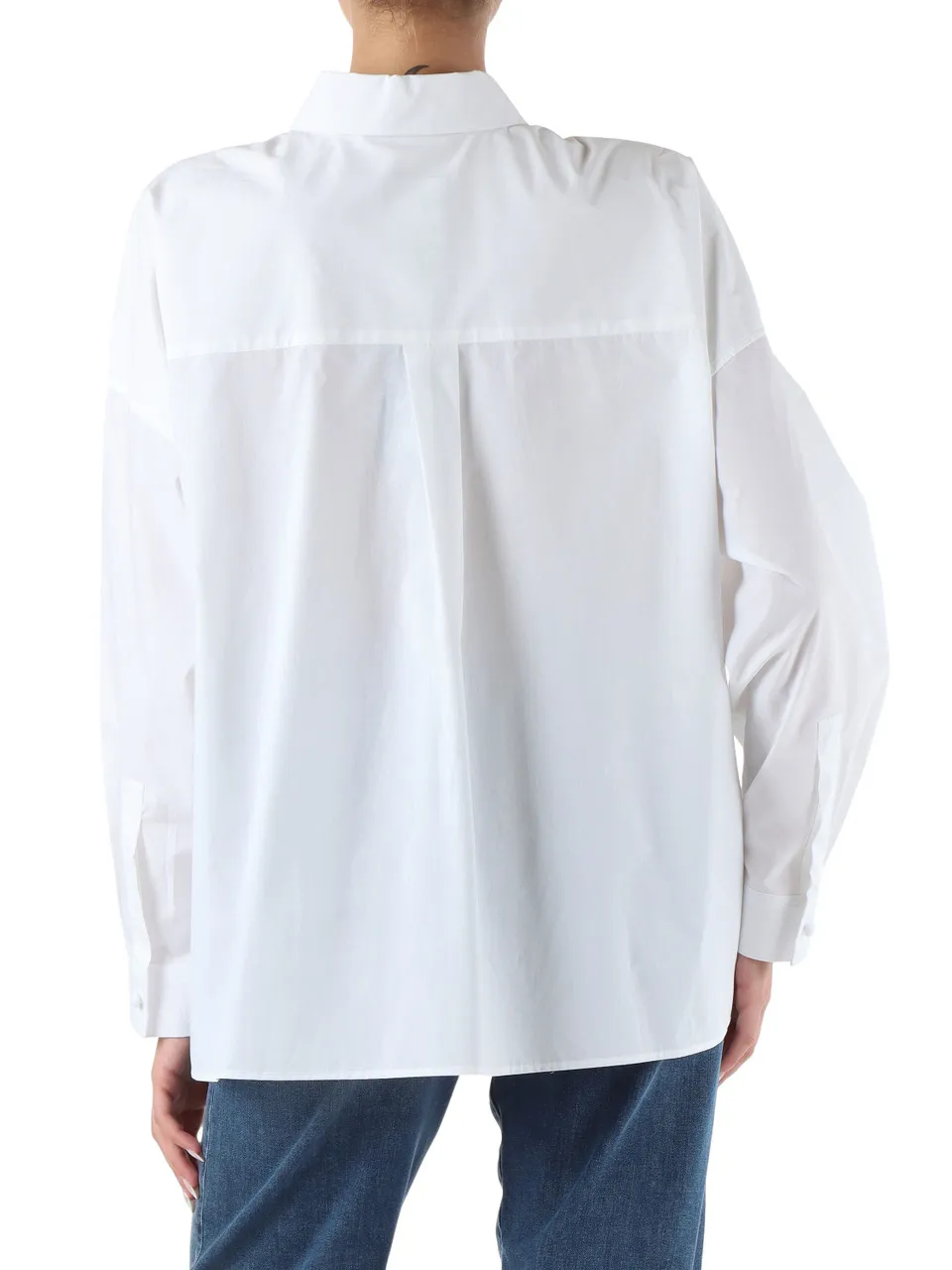 Camicia oversize in popeline di cotone