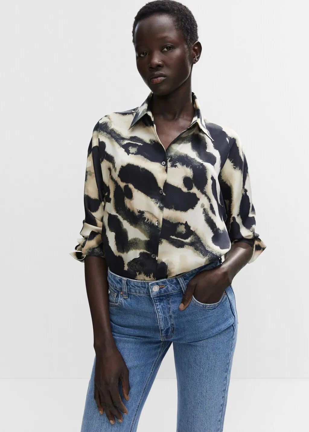 Camicia oversize stampata