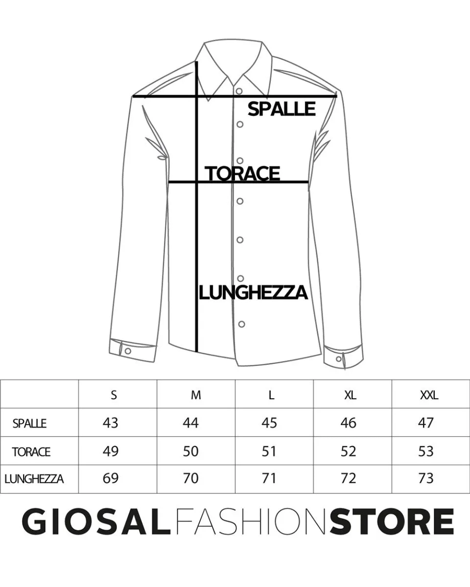 Camicia Uomo Collo Coreano Manica Lunga Viscosa Fantasia a Righe Beige GIOSAL-C1919A
