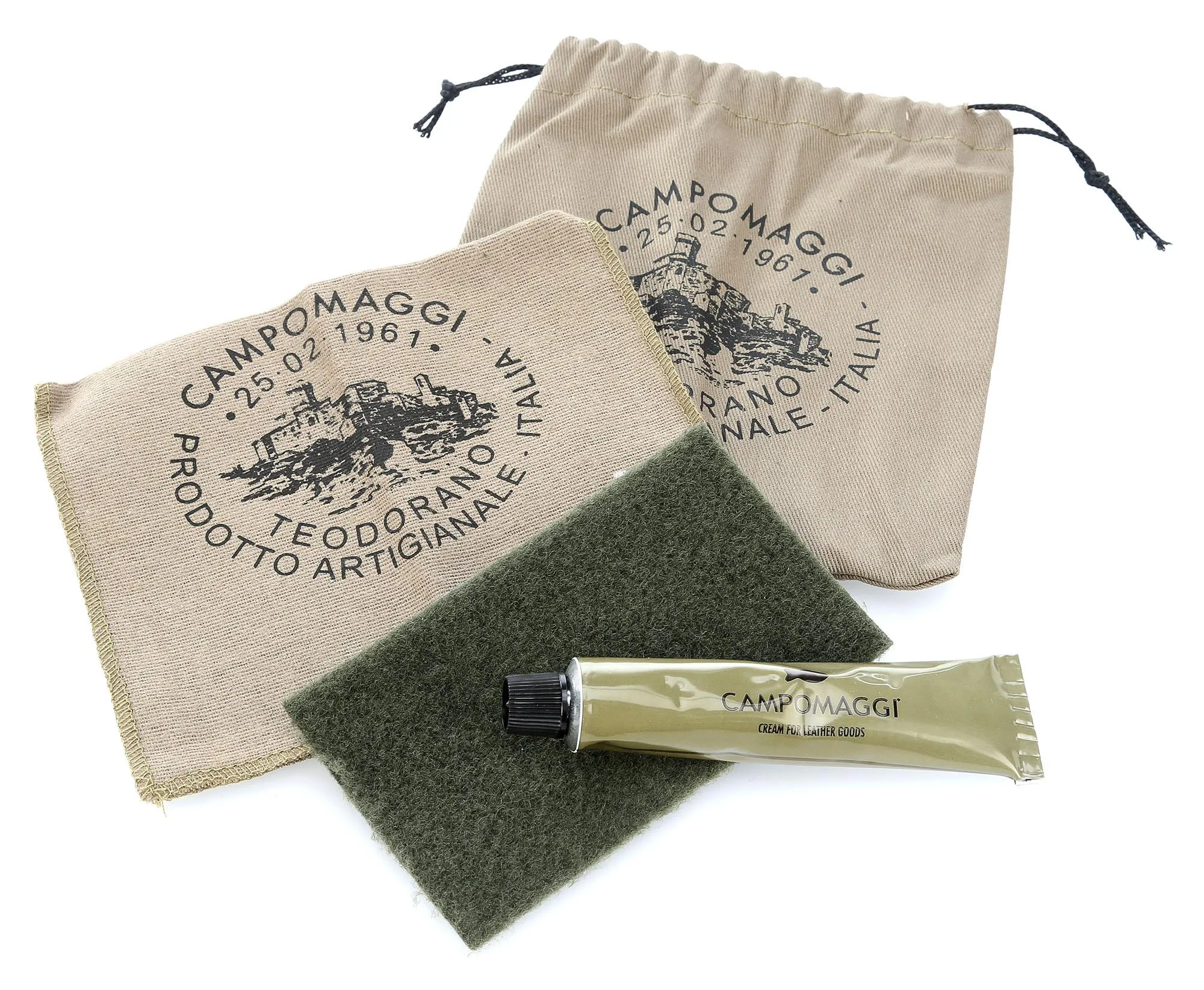  Campomaggi Marsupio pelle di vacchetta grana verde-oliva  