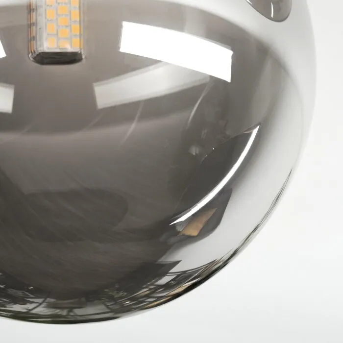 Chehalis Plafoniera, Lampada a sfera Grigio fumo, 3-Luci