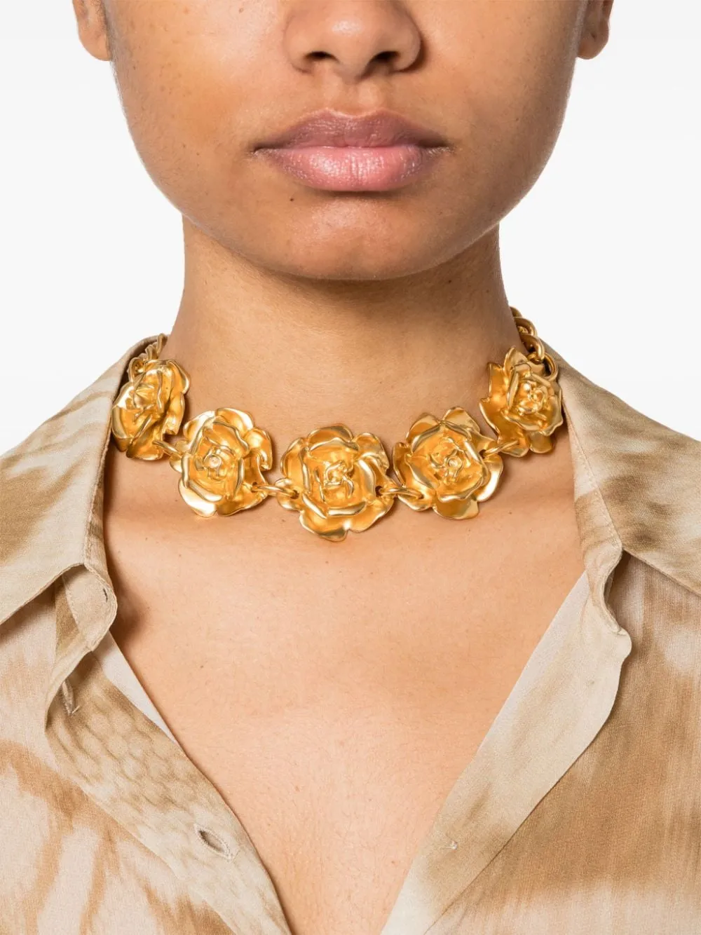 Choker a catena in oro - donna