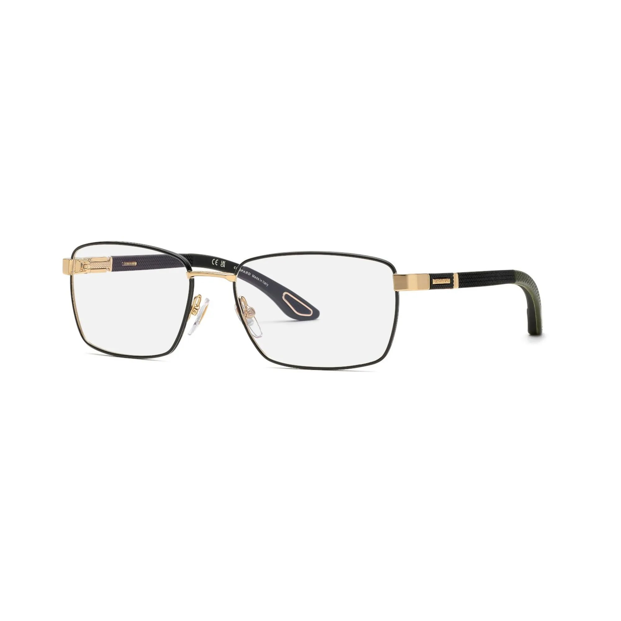   Chopard VCHG88V - 0301 Parti Lucide Oro Rosa Nere | Occhiale Da Vista Uomo 
