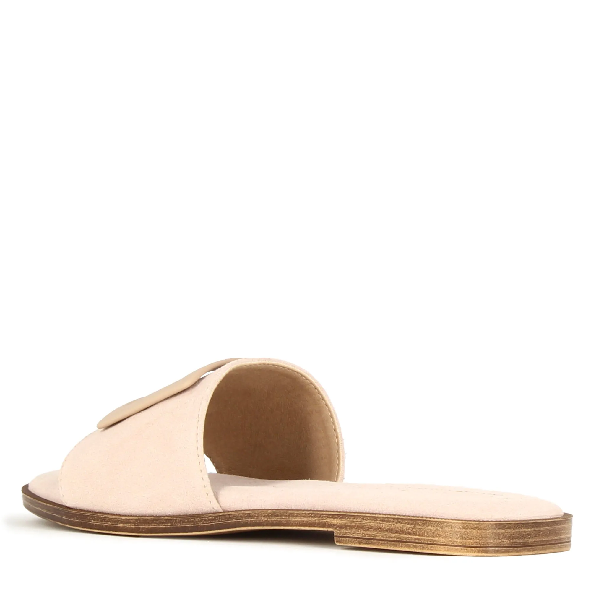 Ciabattine da donna scamosciate con fascia colore beige