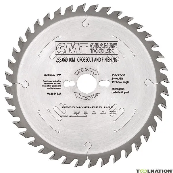 CMT 285.048.11M Lama con denti destri e sinistri 260 x 30 x 48T