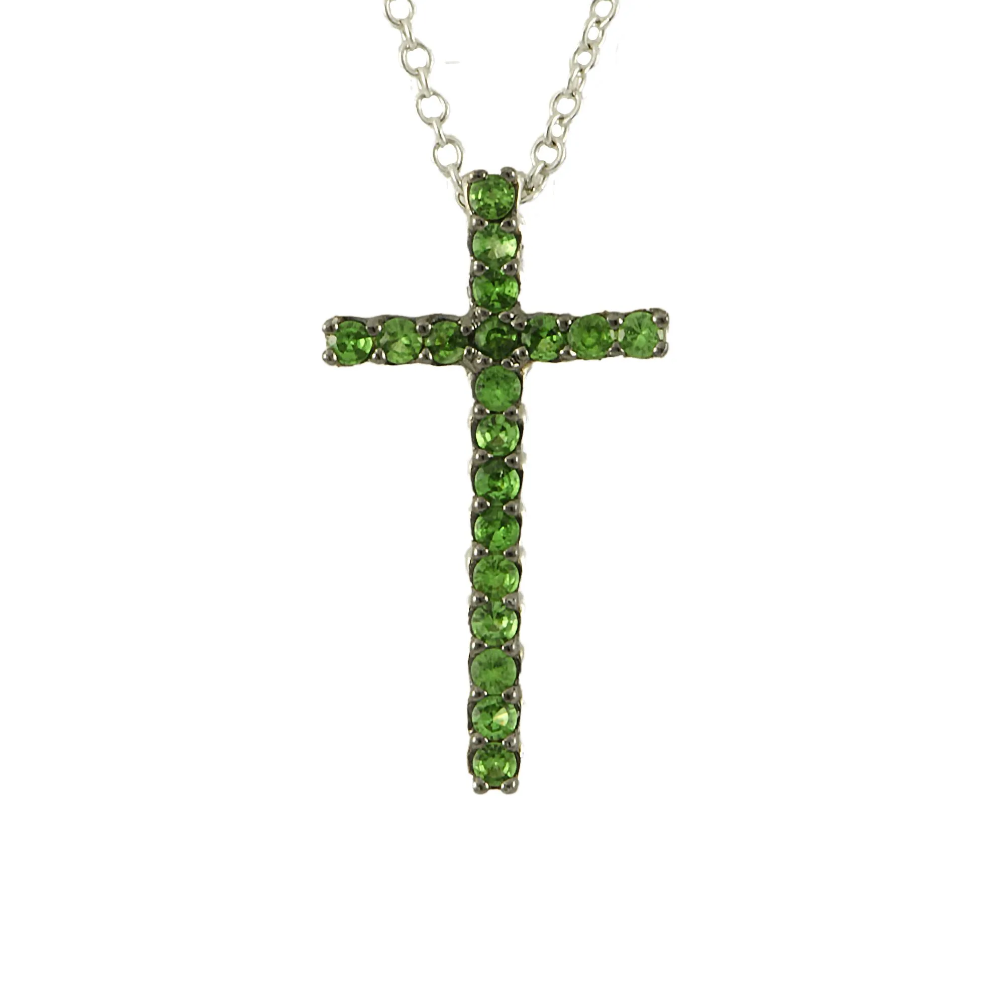 COLLIER IN ORO BIANCO E TSAVORITE CT 0,22