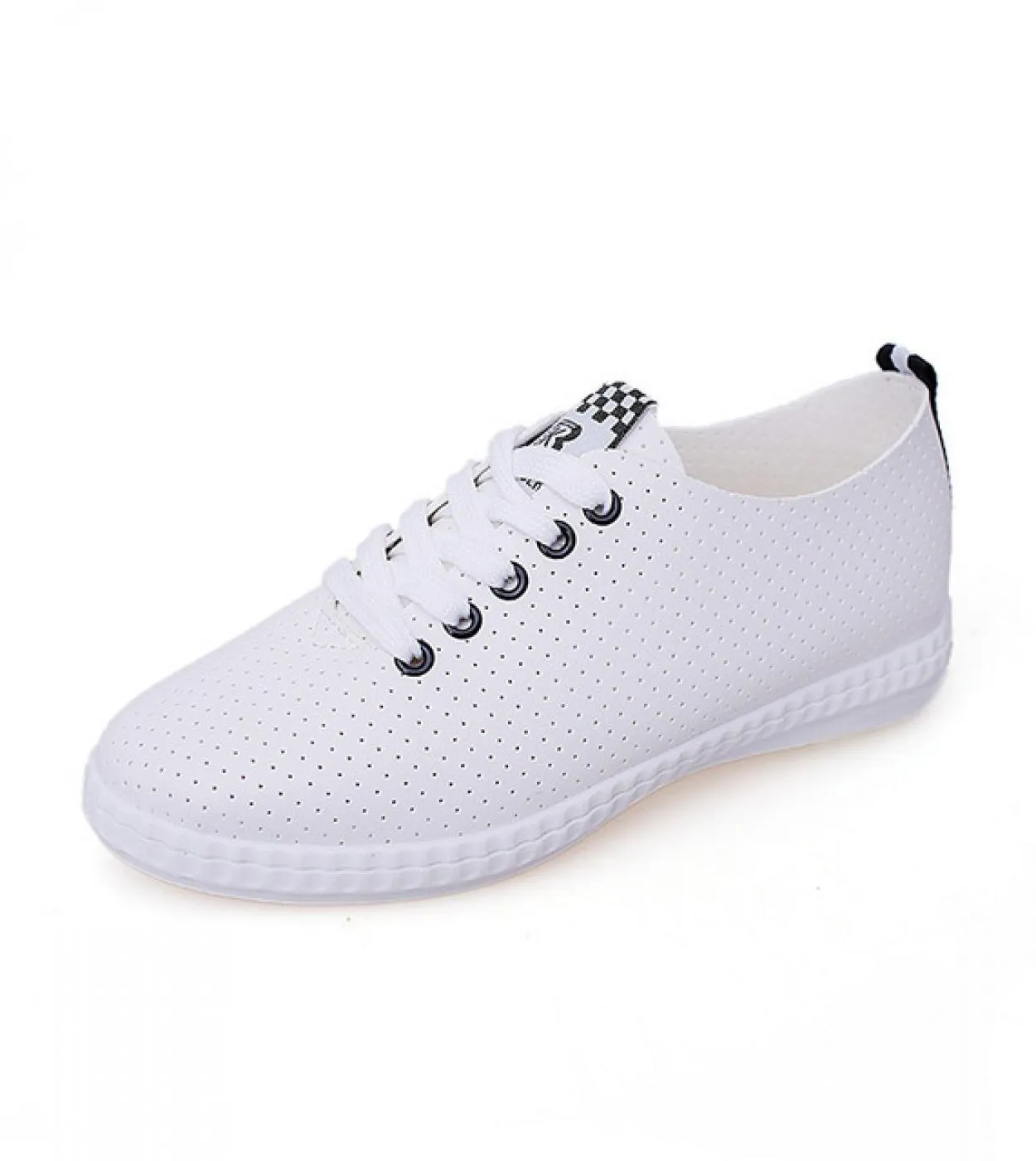 Comemore New 2022 Casual Vulcanized Shoes Womes Summer Footwear White Sneakers Flats Ladies Shoes Lace Up Mesh Women Sp