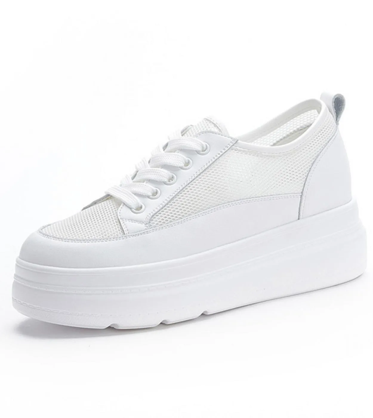 Comemore Thick Soled White Vulcanize Shoes Autumn Heighten Womens Sneakers  Breathable Platform Sports Shoe Tennis Fema