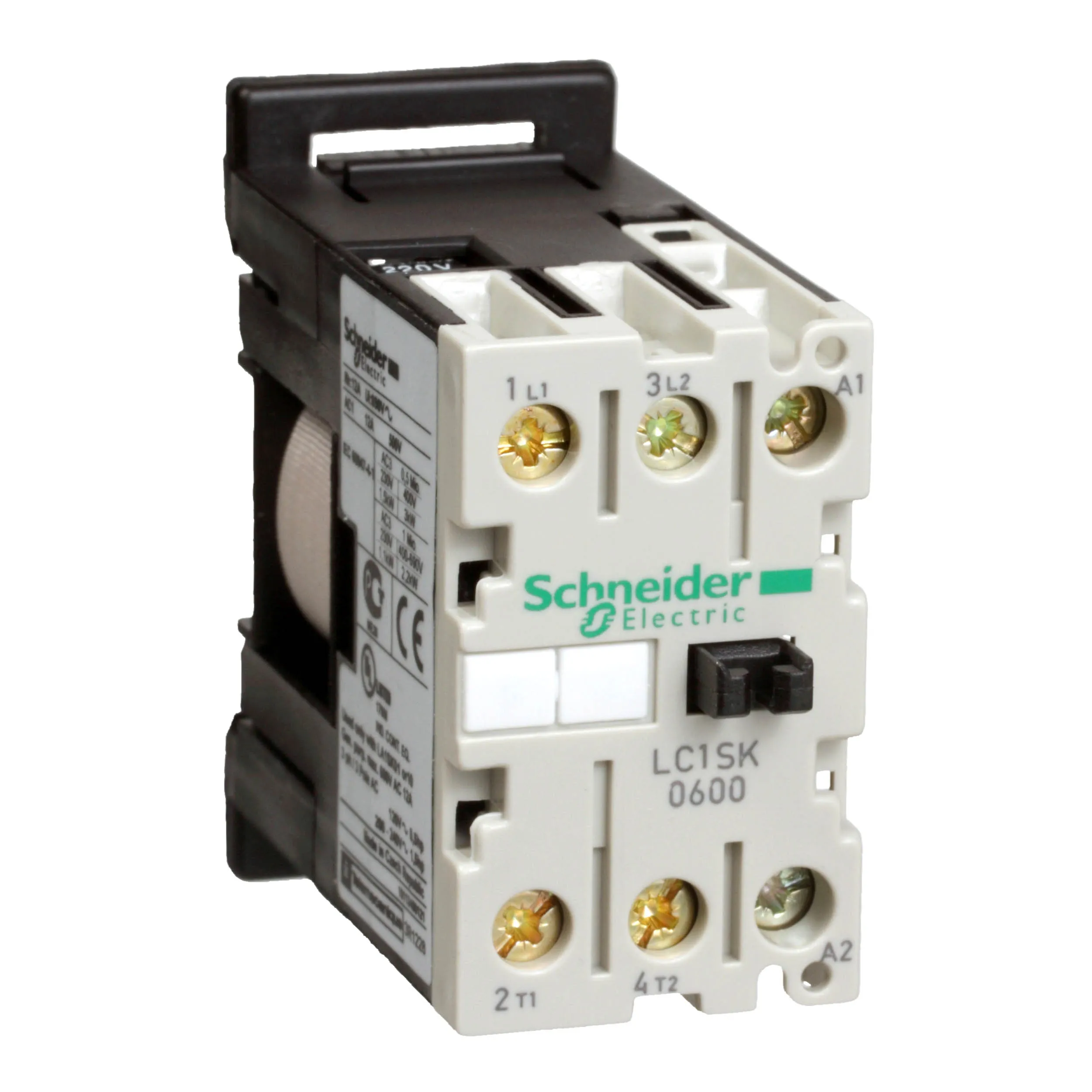 Contattore Reversibile Schneider Electric, 2 poli, 2NO, 6 A, 2,2 kW, bobina 230 V c.a.