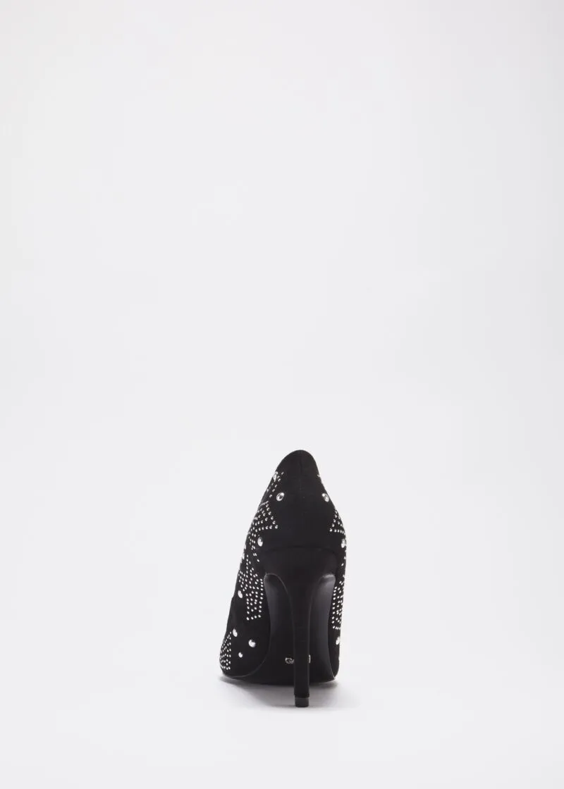 Decolleté con micro borchie