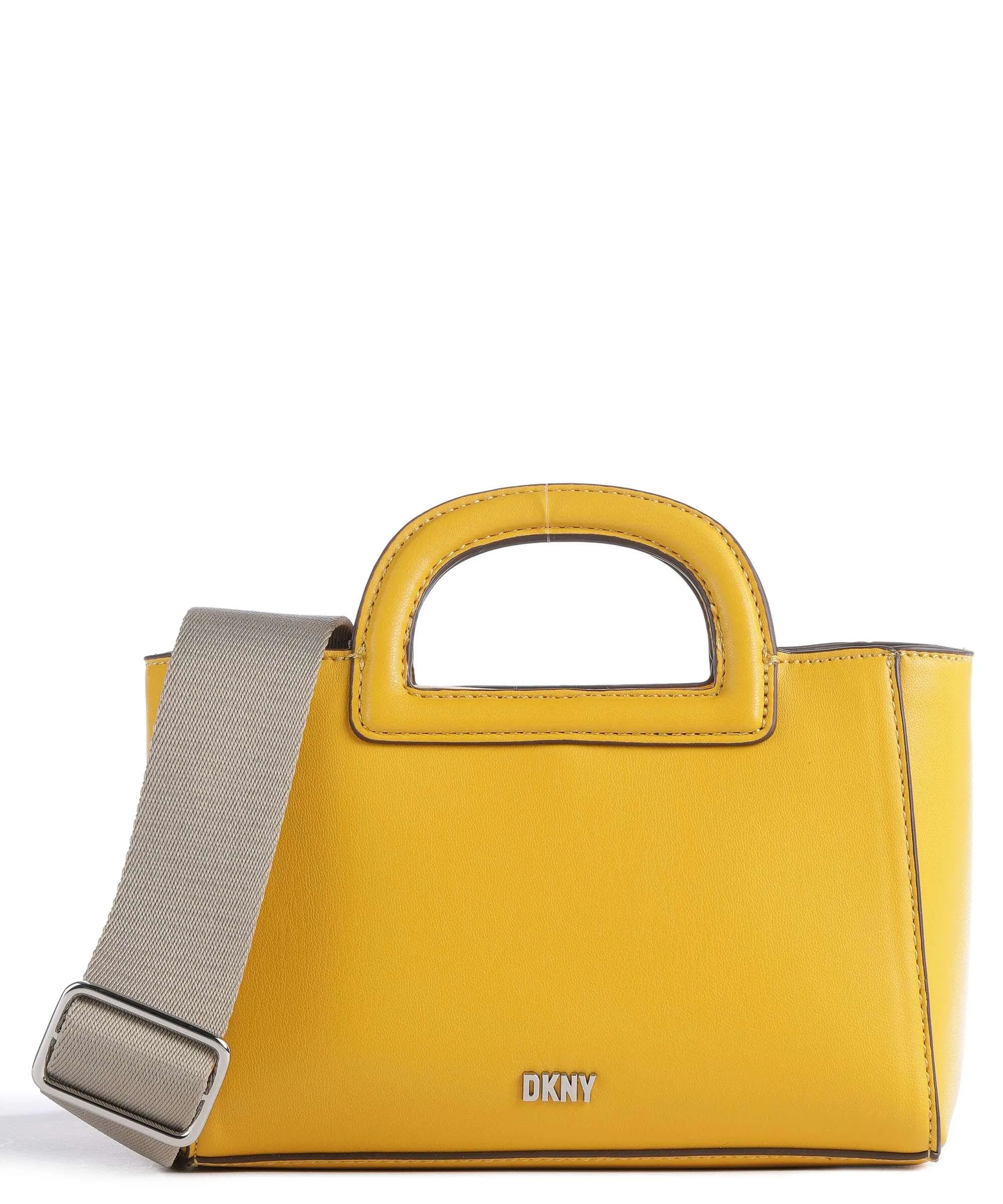  DKNY Drew Borsa a mano pelle sintetica giallo  