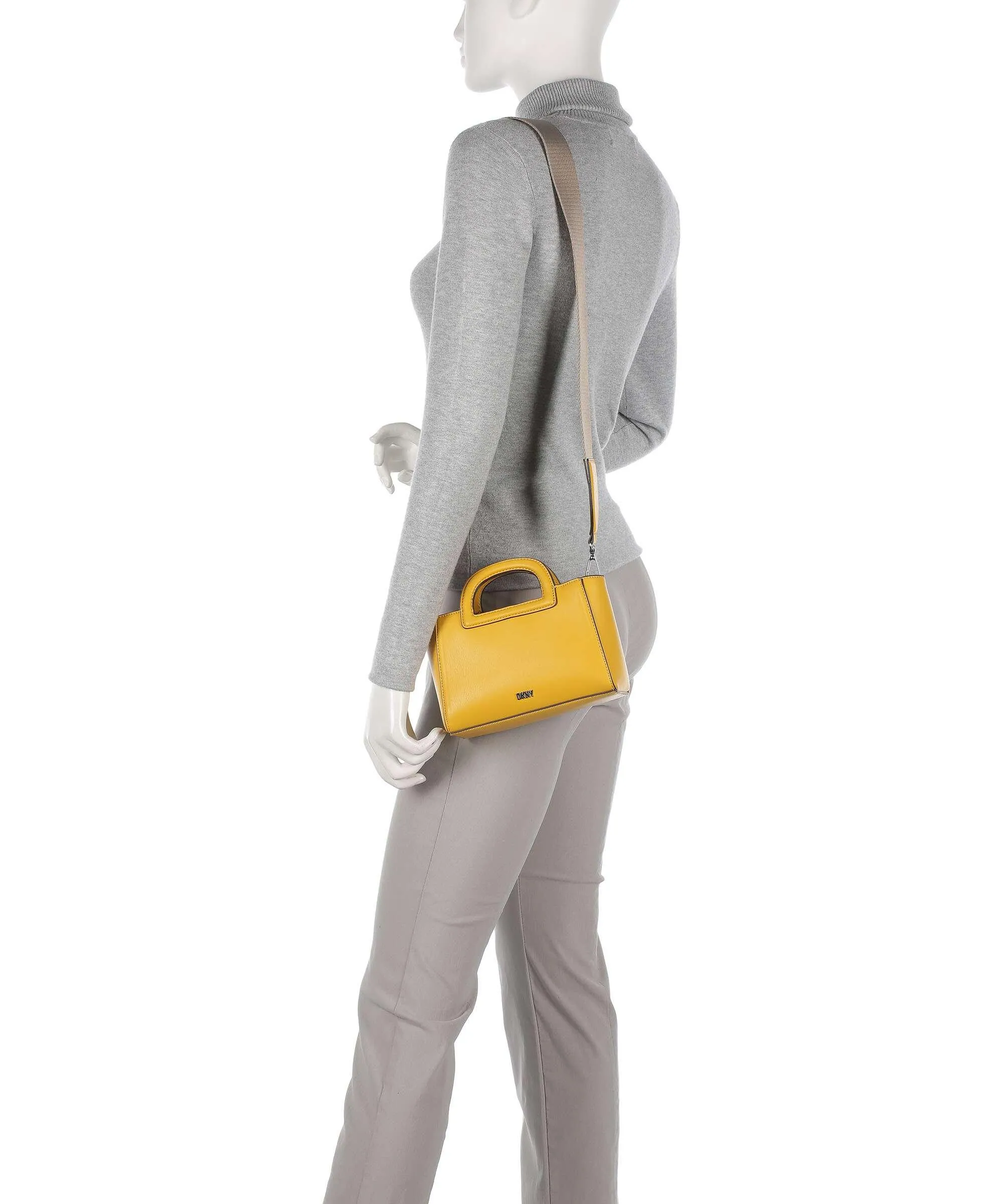 DKNY Drew Borsa a mano pelle sintetica giallo  